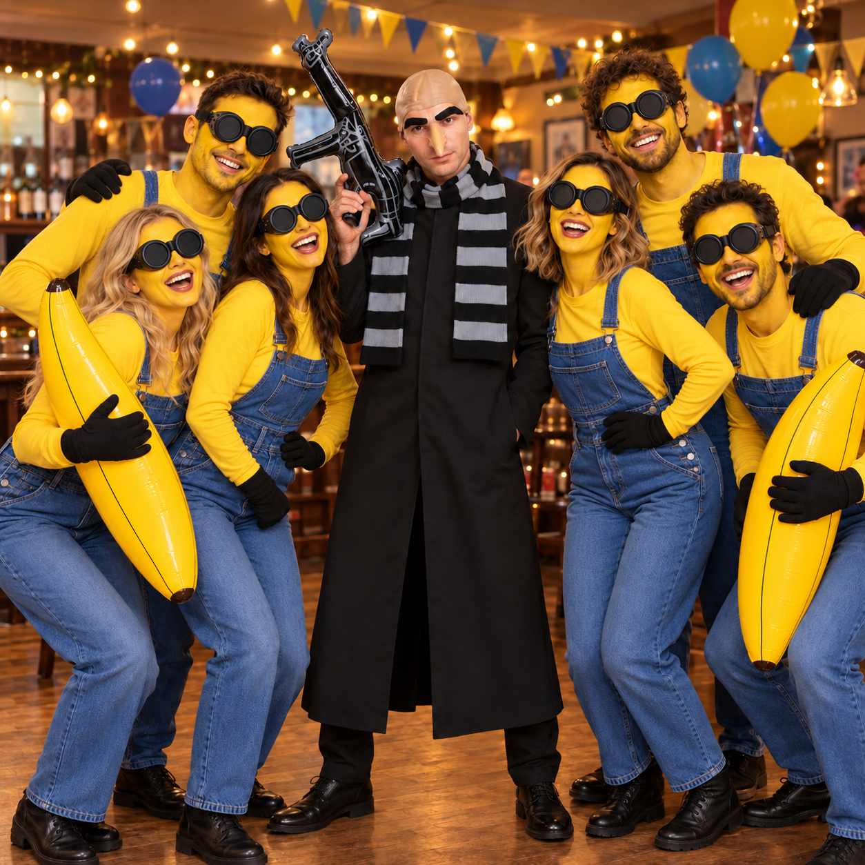Bald Villain & His Yellow Followers