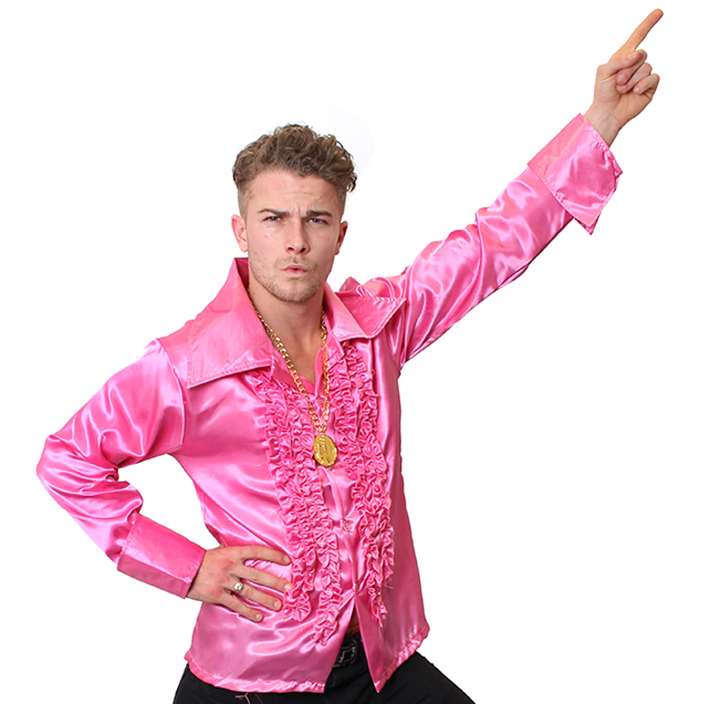 1970s Frilly Disco Shirt - Pink