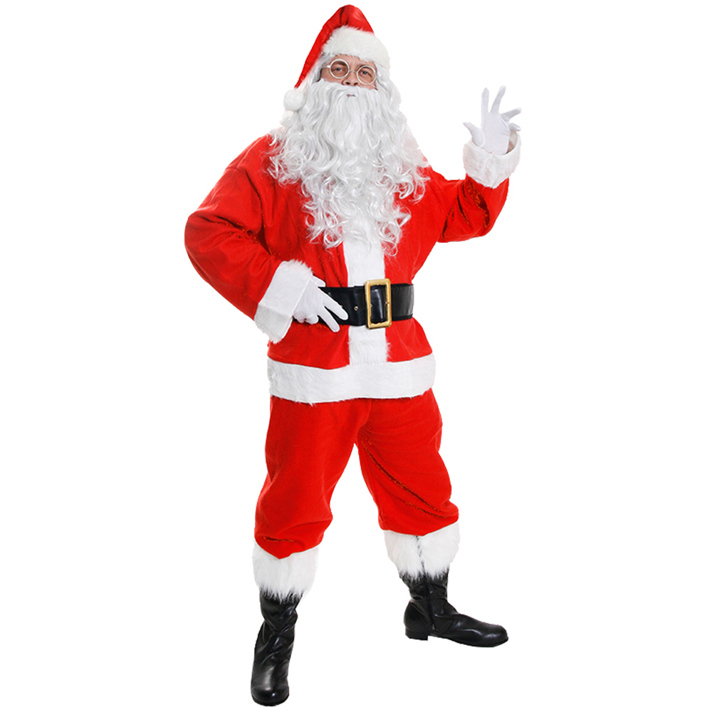 10 Piece Father Christmas Costume