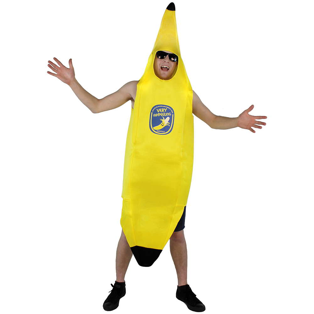 Adults Banana Costume with Sticker