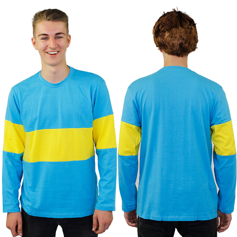 Adults Blue and Yellow Cotton Top