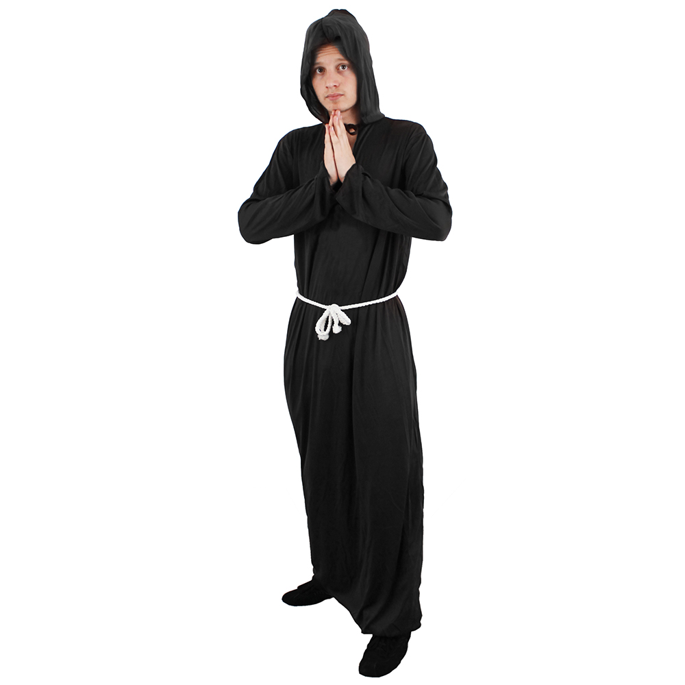 Adults Black Monk Costume