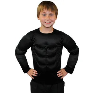 Childrens Muscle Chest Costume - Black