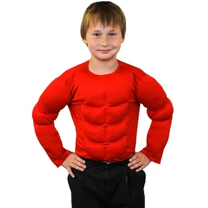 Childrens Muscle Chest Costume - Red