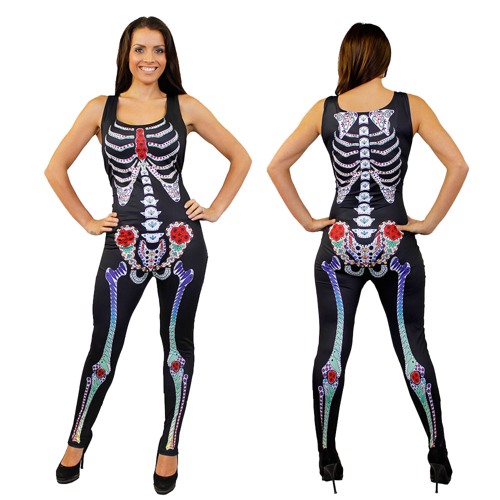 Ladies Sugar Skeleton Jumpsuit