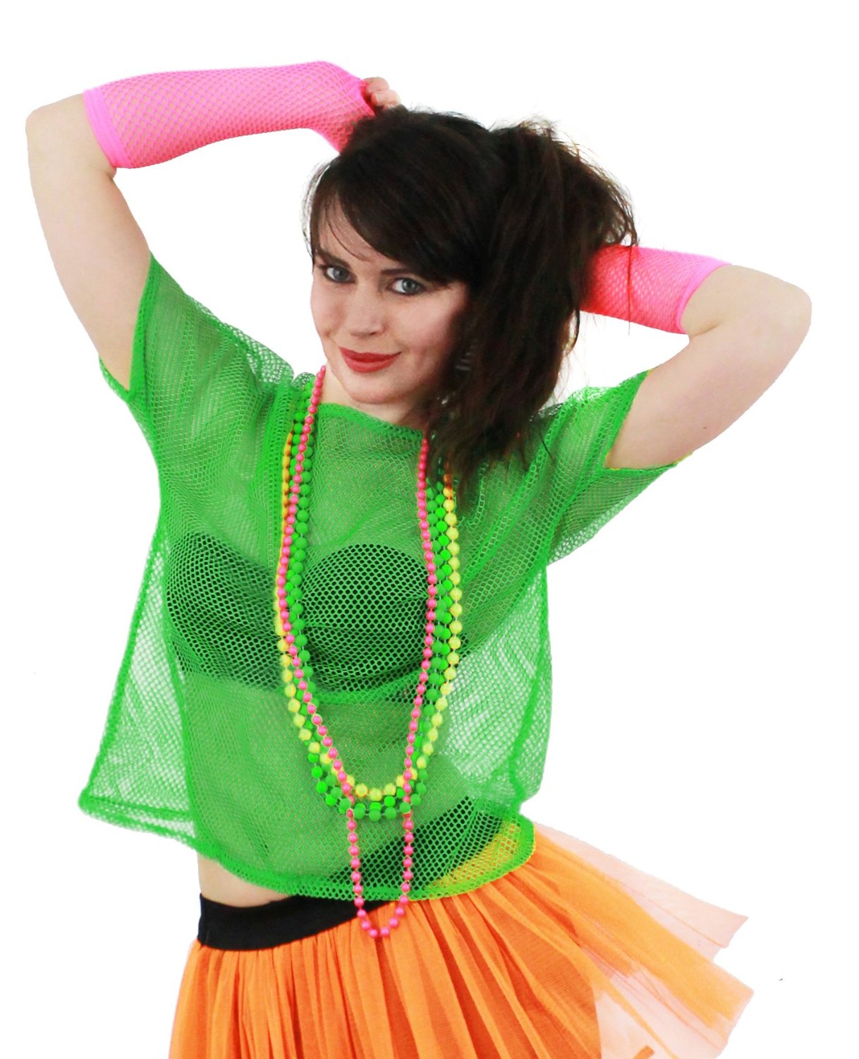 Green 80s Mesh Top