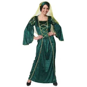 Ladies Past Times Queen Costume - Green