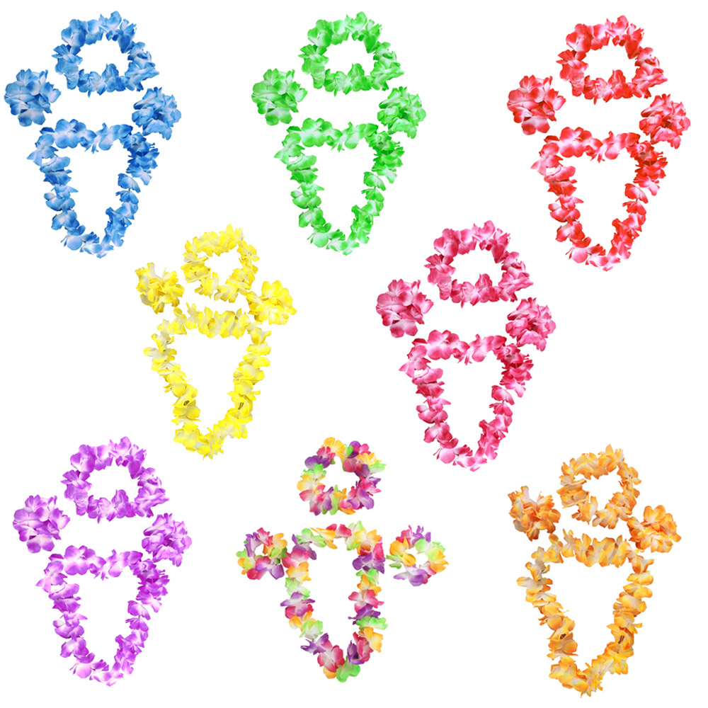 4 Piece Hawaiian Flower Lei