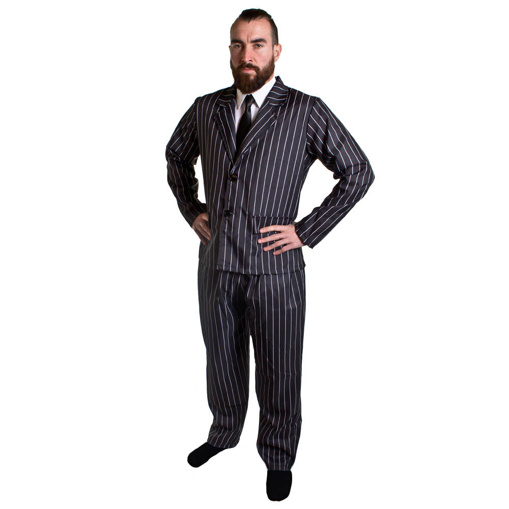 Mens 1920s Pinstripe Gangster Suit