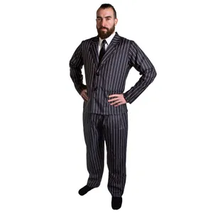 Mens 1920s Pinstripe Gangster Suit