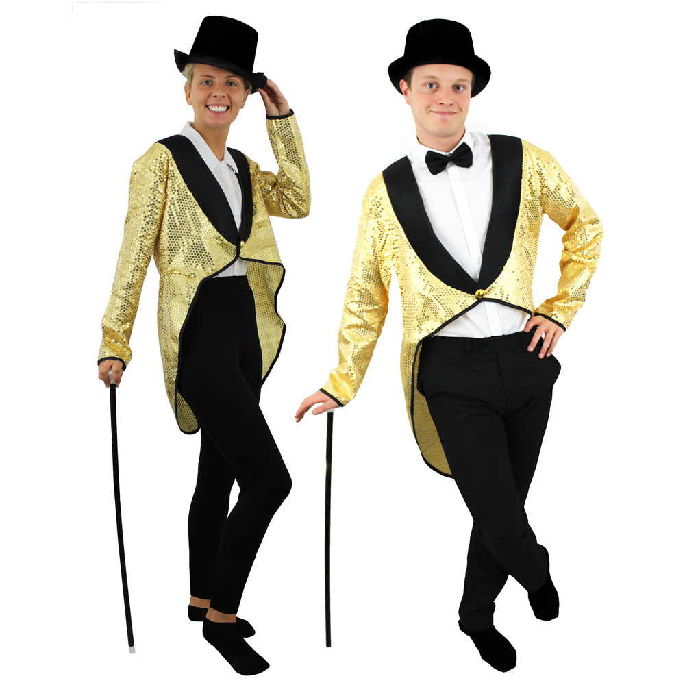 Unisex Gold Sequin Tailcoat