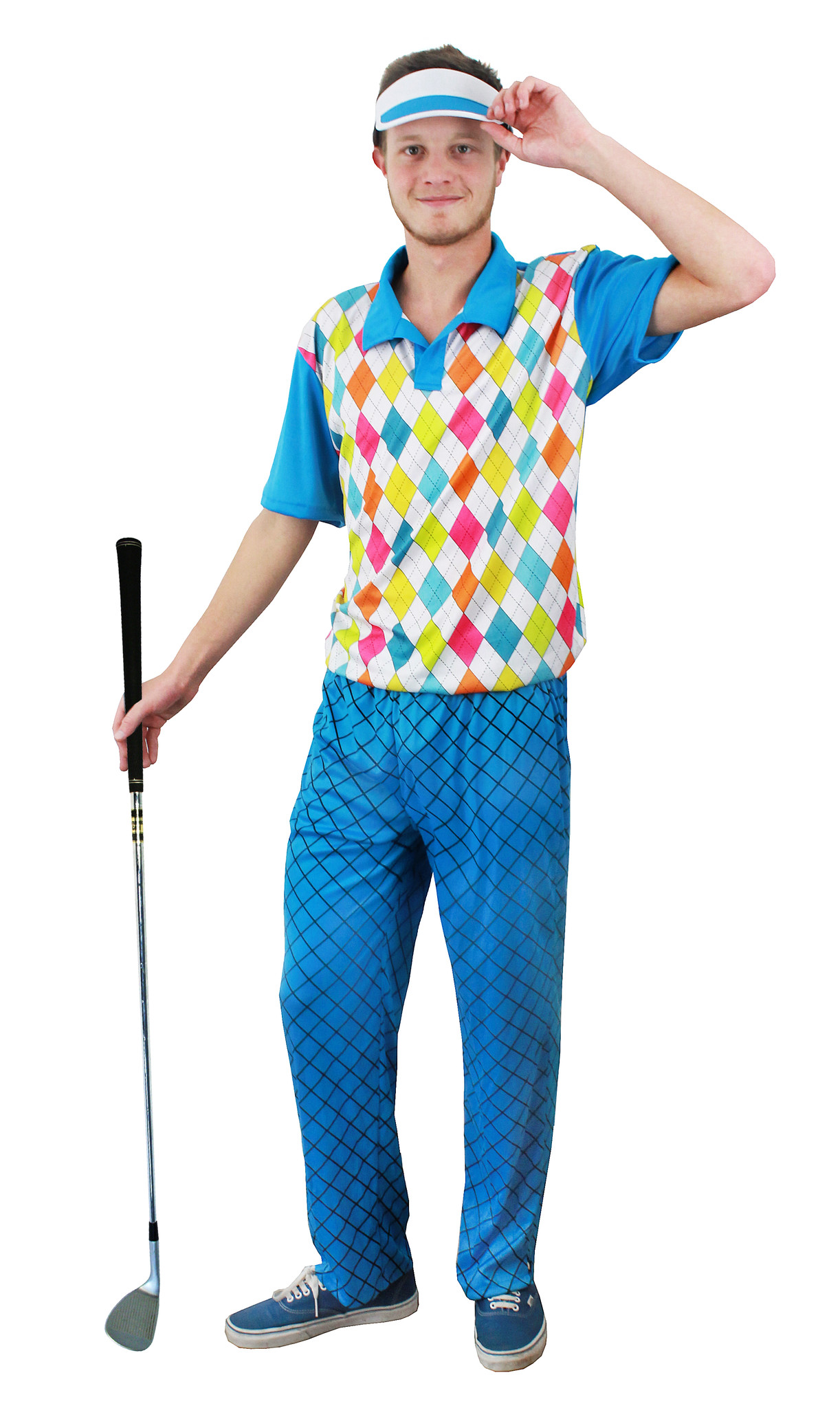 Mens Golf 'Hole In One' Top, Trousers and Visor Set