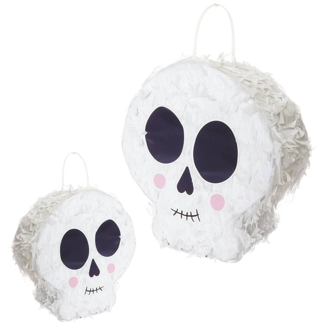 Skeleton Skull Halloween Piñata | Smash Party Game White Decor