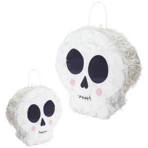 Skeleton Skull Halloween Piñata | Smash Party Game White Decor