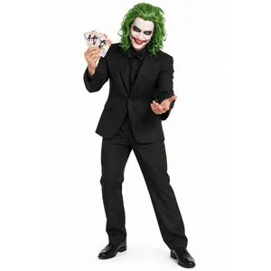 Adult Halloween Villain Costume Set | Black Comic Fancy Dress Outfit