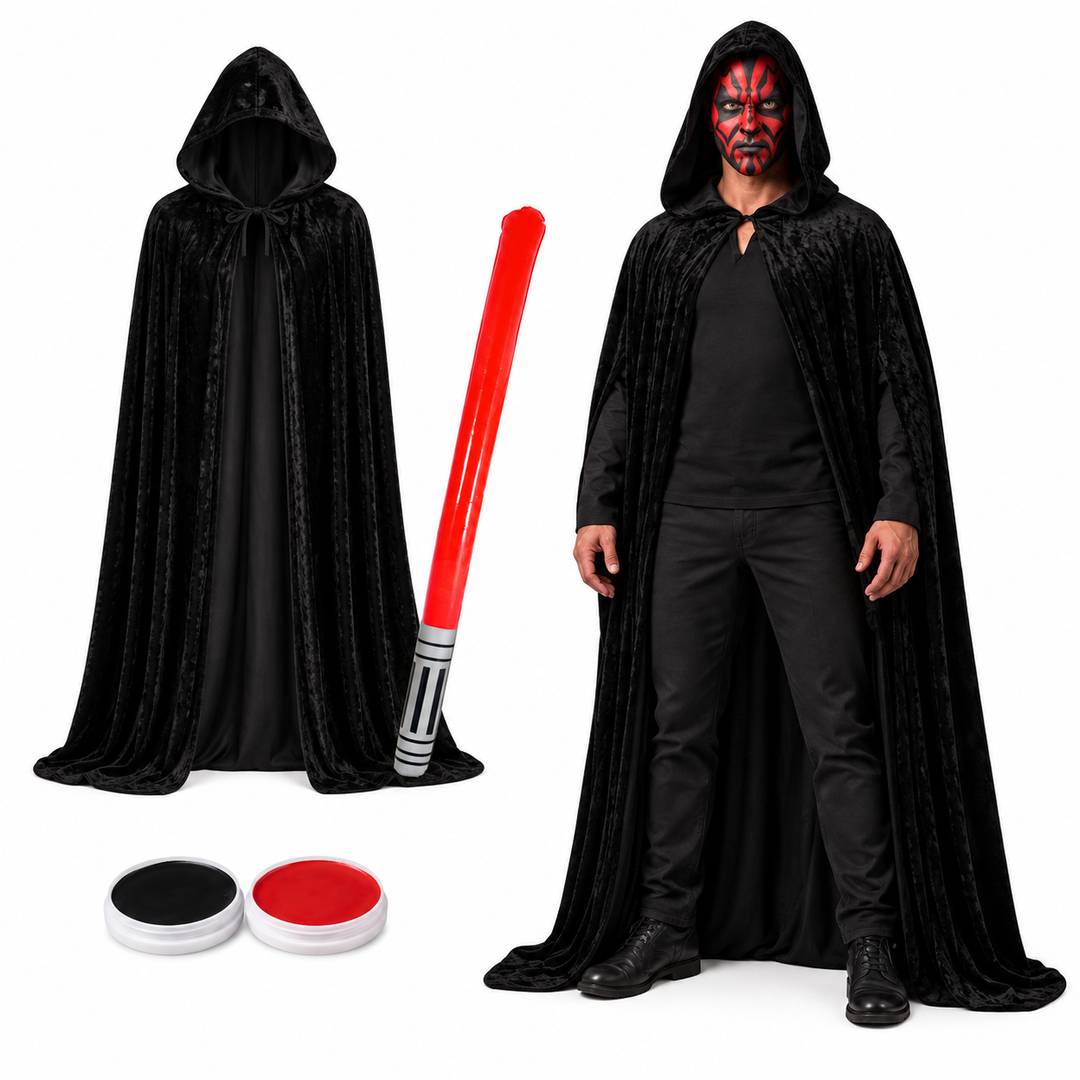 Adult Dark Space Warrior Costume Set | Halloween Villain Fancy Dress