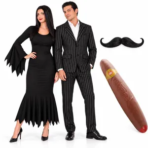 Gothic Halloween Couples Costume | Mr and Mrs Fancy Dress Set