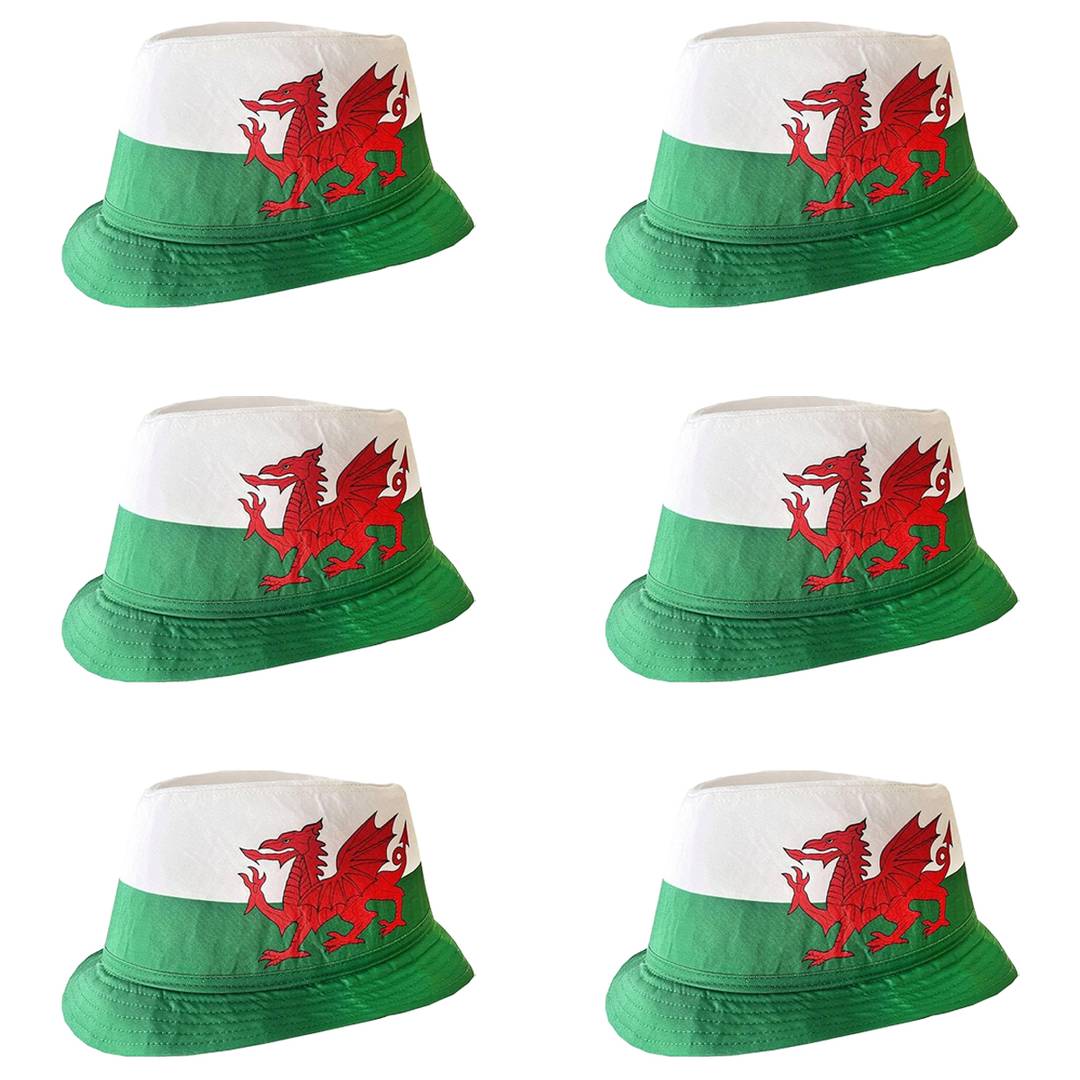 Adults Welsh Trilby Hat | Wales Supporter Fancy Dress Accessory