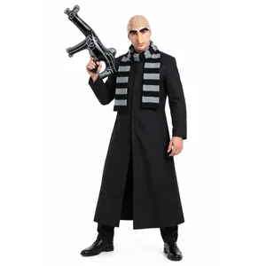 Adult Bald Movie Villain Costume | Halloween Fancy Dress Outfit
