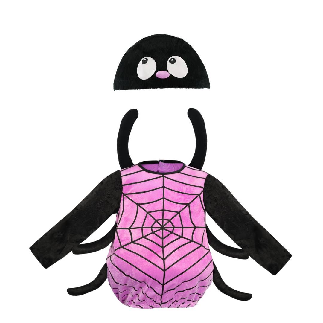 Kids Halloween Spider Costume | Boys Girls Fancy Dress Outfit With Hat