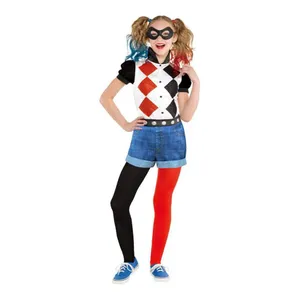 Kids Licensed Harley Quinn Costume | Girls Supervillian Fancy Dress