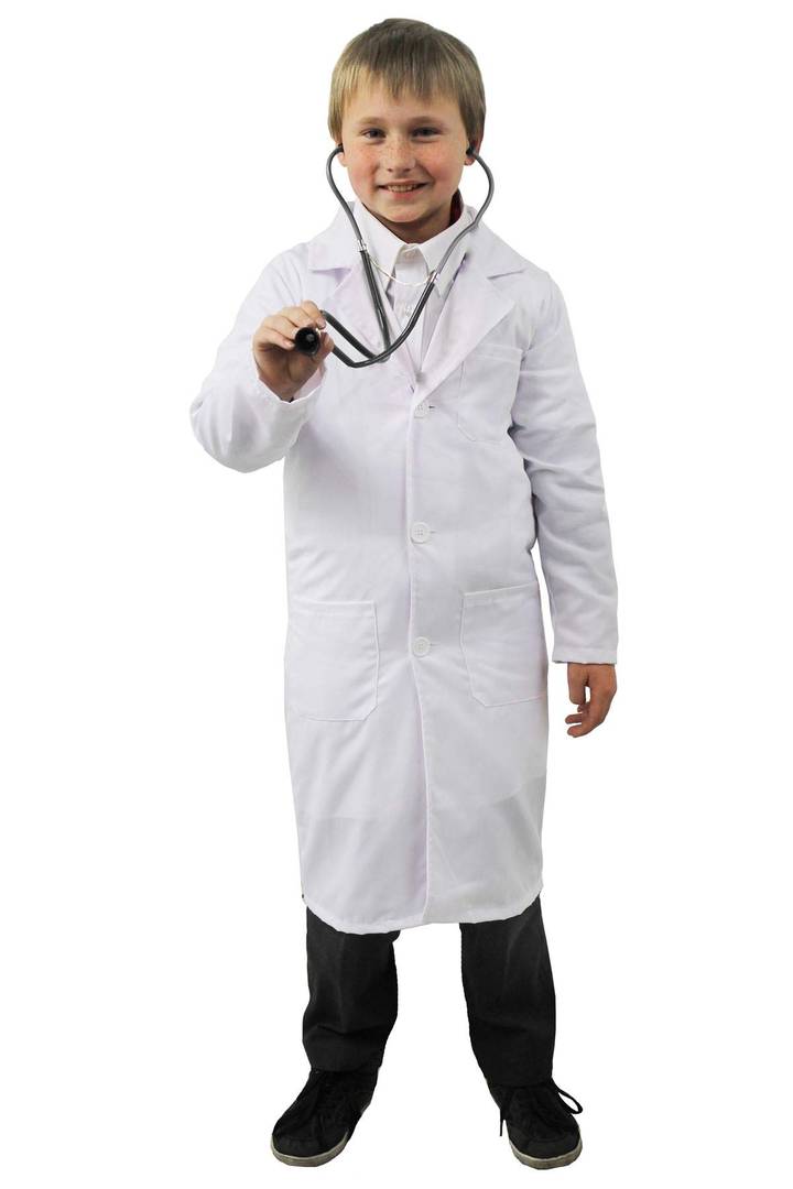 Kids Doctor Costume | White Lab Coat and Fake Stethoscope Set