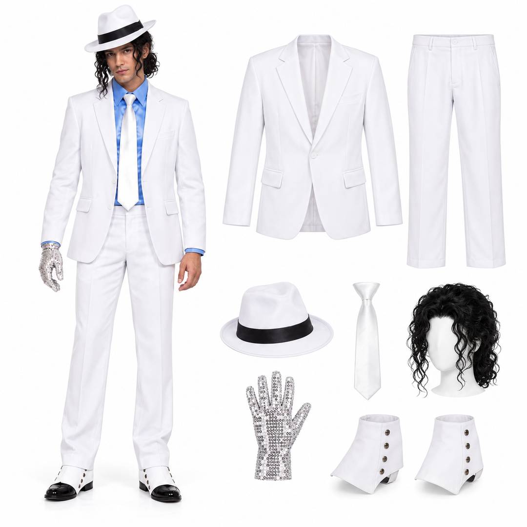 Adult Smooth Pop Star Costume | 80s Fancy Dress Outfit Musician Halloween