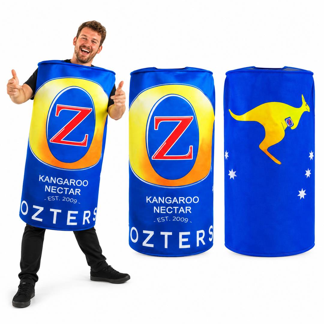 Adults Beer Can Costume | Novelty Lager Tabard Fancy Dress Outfit