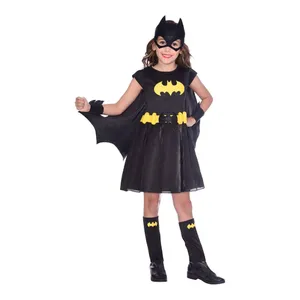 Girls Superhero Costume | Black & Yellow Kids Fancy Dress Outfit Ages 3-4