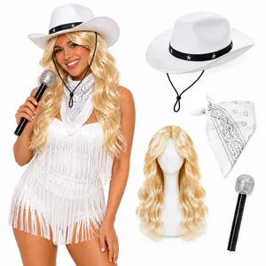 Womens 70s Country Singer Dolly Costume Set | Music Tribute Fancy Dress