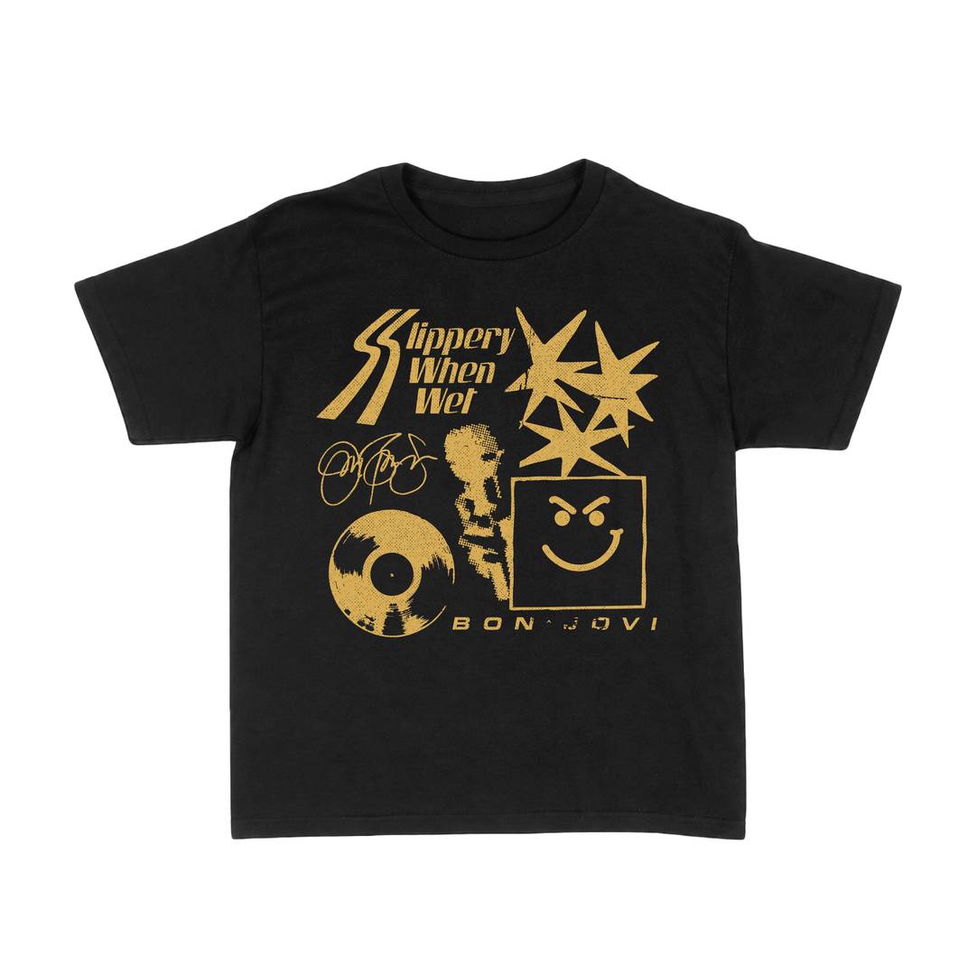 Womens Concert Rock Grunge Print Baby Tee | Festival Gig Top