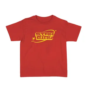 Adult Unisex Yellow Ring Print T-Shirt Red | Casual Festival Tee