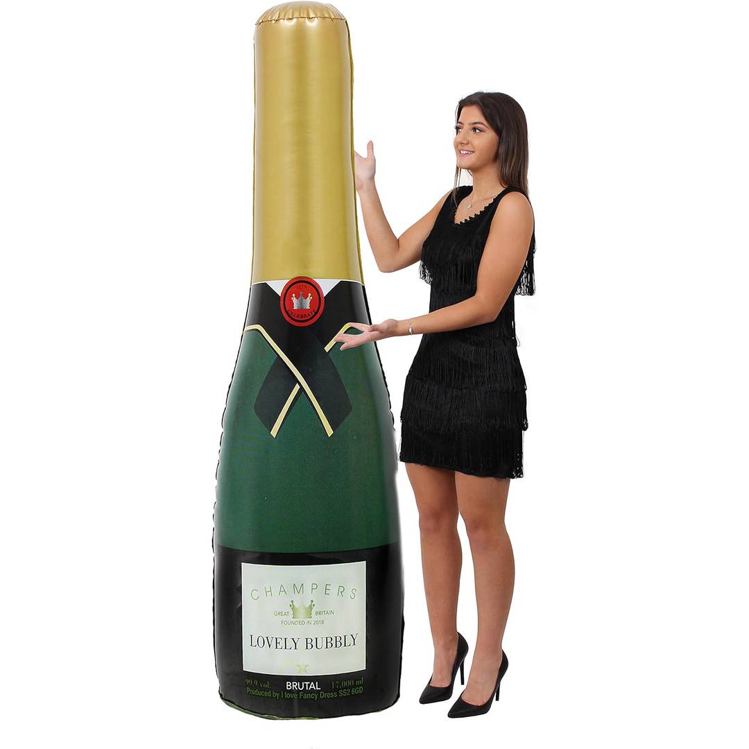 Giant Inflatable Champagne Bottle | New Year Party Decor 6ft