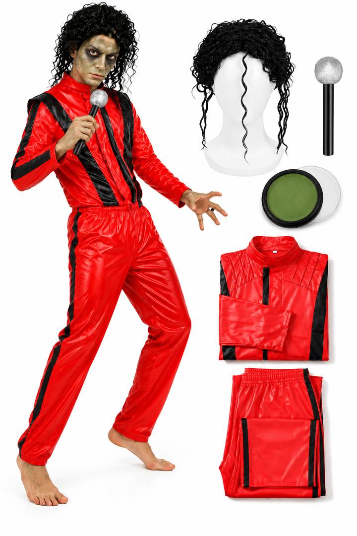Adult 80s Zombie Pop Star Costume | Halloween Fancy Dress Outfit