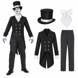 Mens Ghost Groom Halloween Costume | Corpse Groom Tailcoat Fancy Dress