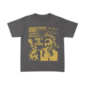 Womens Concert Baby Tee | Yellow Print Charcoal Grey T-Shirt
