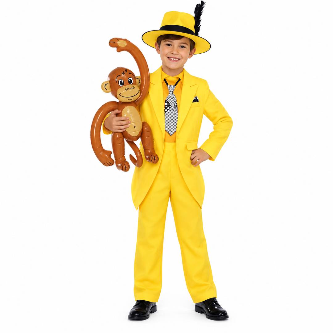 Kids World Book Day Monkey Explorer Costume | Yellow Jacket | I Love ...