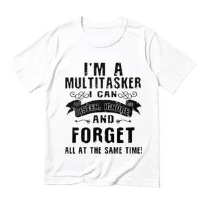 Adult Multitasker Casual Funny T-Shirt | Stag Hen Night Out White