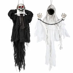 Halloween Hanging Skull & Spectre Props | Animated Prop Bundle