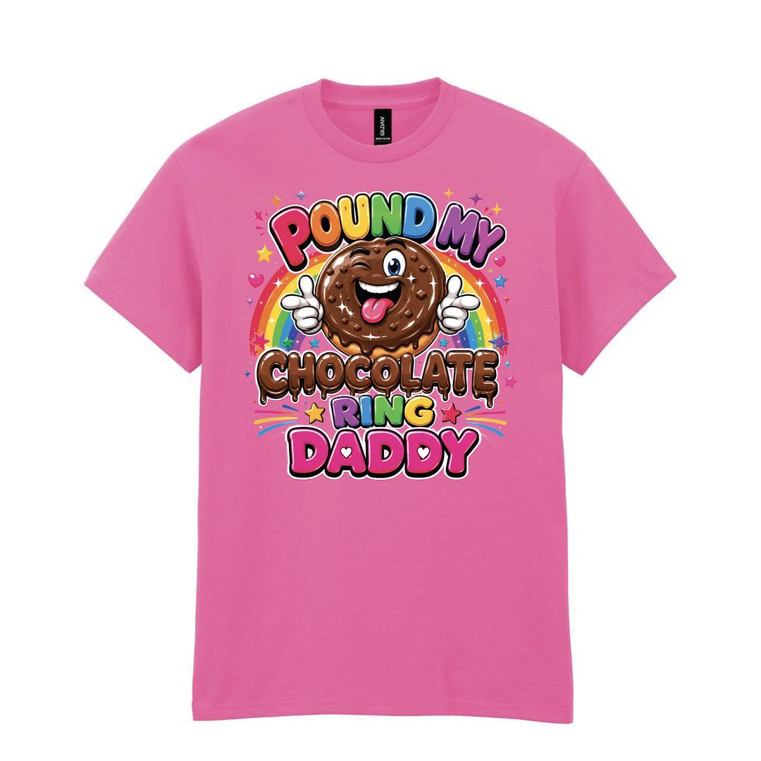 Pink Stag Do T-Shirt | Pound My Chocolate Ring Slogan | 100% Cotton