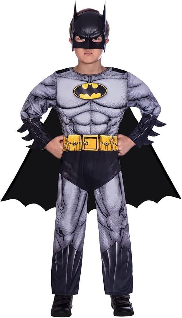 Kids Licensed Batman Costume | Fancy Dress Cape & Cowl