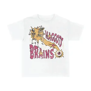 Womens Concert Skeleton Baby Tee | Maggots For Brains Star Print