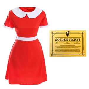 Womens Golden Ticket Winner Costume | Red Dress World Book Day