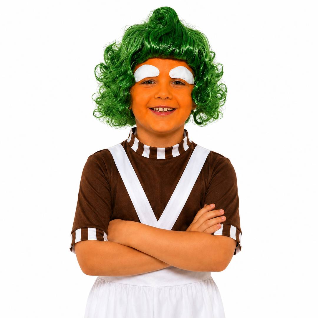 Kids Factory Worker Costume | World Book Day Wig Face Paint Set
