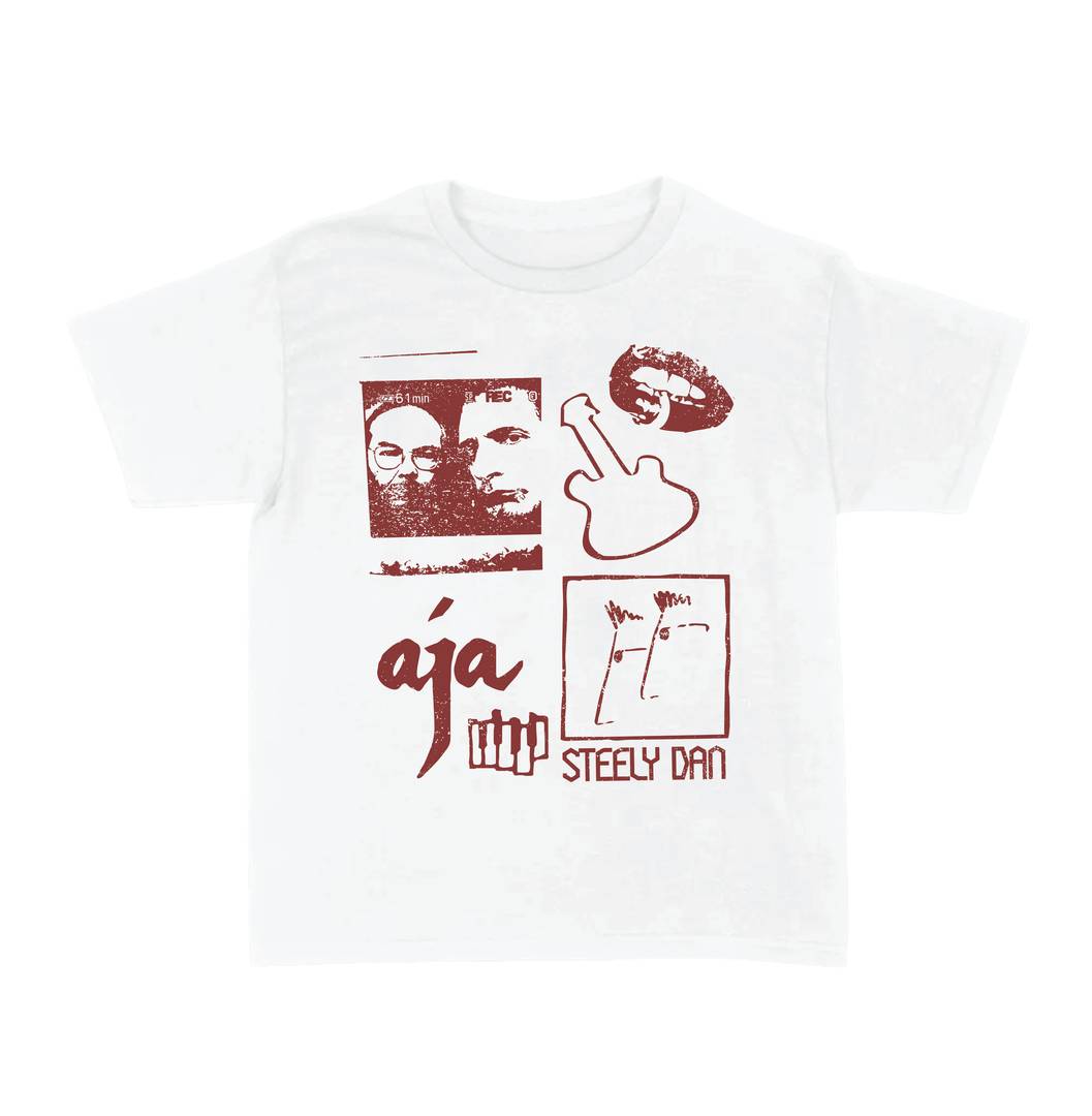 Adults Rock Concert Red Print T-Shirt | White Festival Top Tee