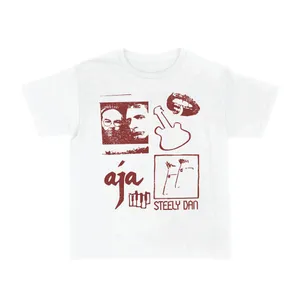 Adults Rock Concert Red Print T-Shirt | White Festival Top Tee