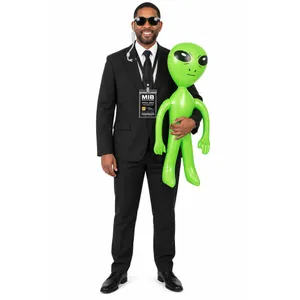 Adults Alien Hunter Secret Agent Costume | 8-Piece Fancy Dress