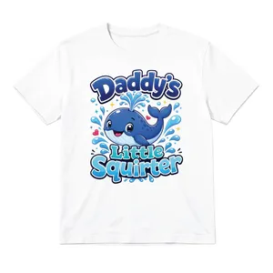 Adults Stag Do "Daddy's Little Squirter" T-Shirt | Men's & Unisex White Novelty Slogan Tee | 100% Cotton Classic Fit