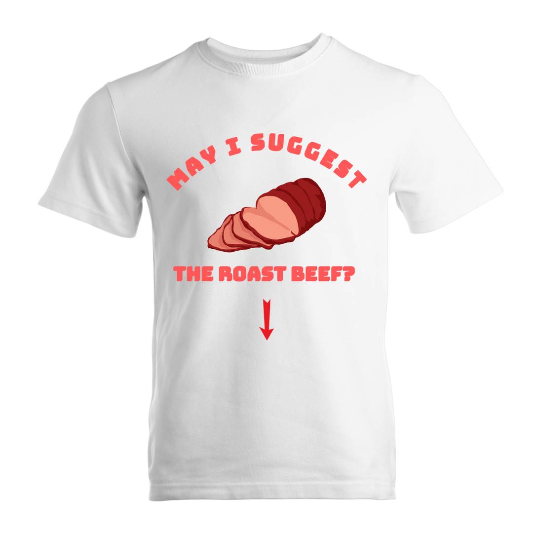 Ladies Hen Do Roast Beef Slogan T-Shirt | White Bachelorette Tee