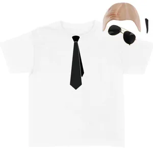Mr Worldwide Costume with White T-Shirt Bald Cap & Sunglasses | Adult Fancy Dress Outfit for Music Festival